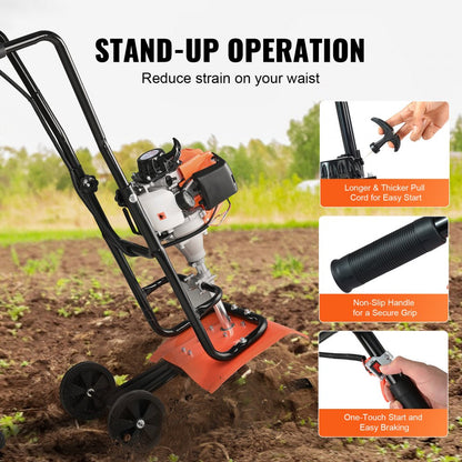 139F - 31CC VEVOR Tiller with Adjustable Tines for Easy Soil Prep