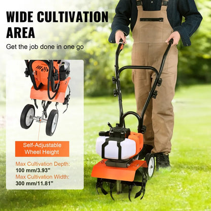 520S - Lightweight 43CC Tiller for Easy Lawn & Garden Cultivation