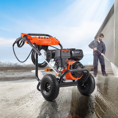 170B - High-Pressure Washer 3500 PSI with 5 Nozzle Set & Sturdy Cart
