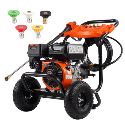 170B - High-Pressure Washer 3500 PSI with 5 Nozzle Set & Sturdy Cart