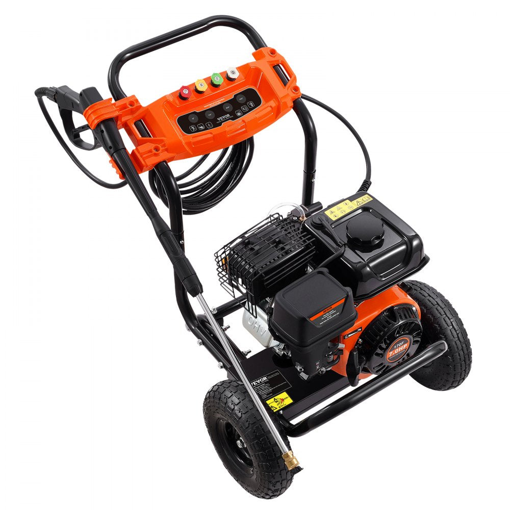 170B - High-Pressure Washer 3500 PSI with 5 Nozzle Set & Sturdy Cart