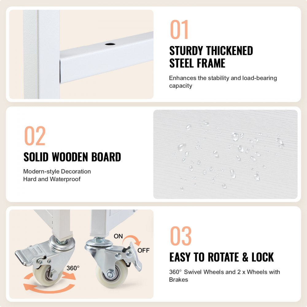 C20240613W-01 - VEVOR 3-Tier Heat Press Table with Rolling Storage Solution