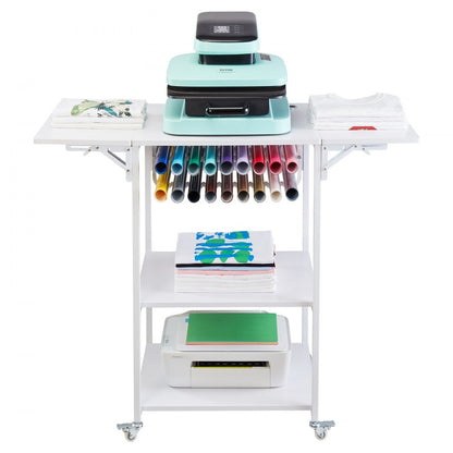 C20240613W-01 - VEVOR 3-Tier Heat Press Table with Rolling Storage Solution
