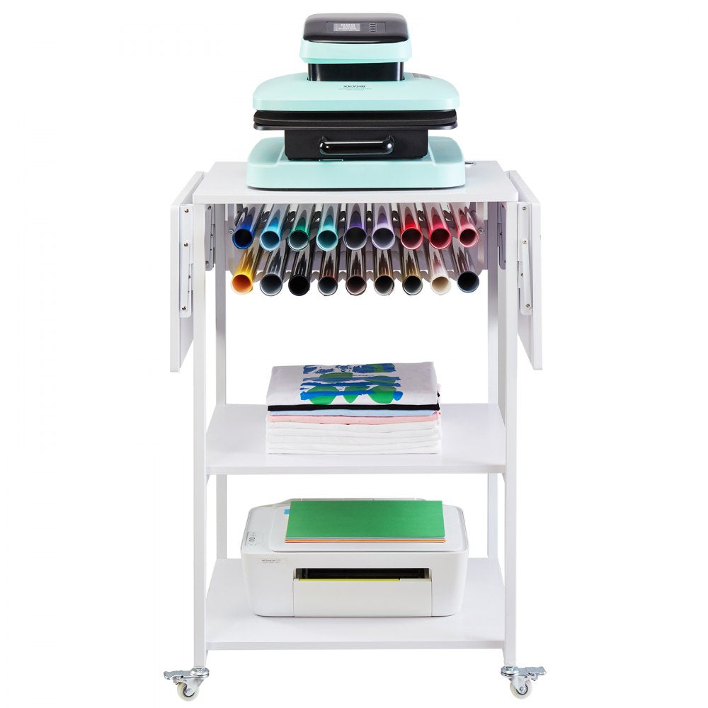 C20240613W-01 - VEVOR 3-Tier Heat Press Table with Rolling Storage Solution