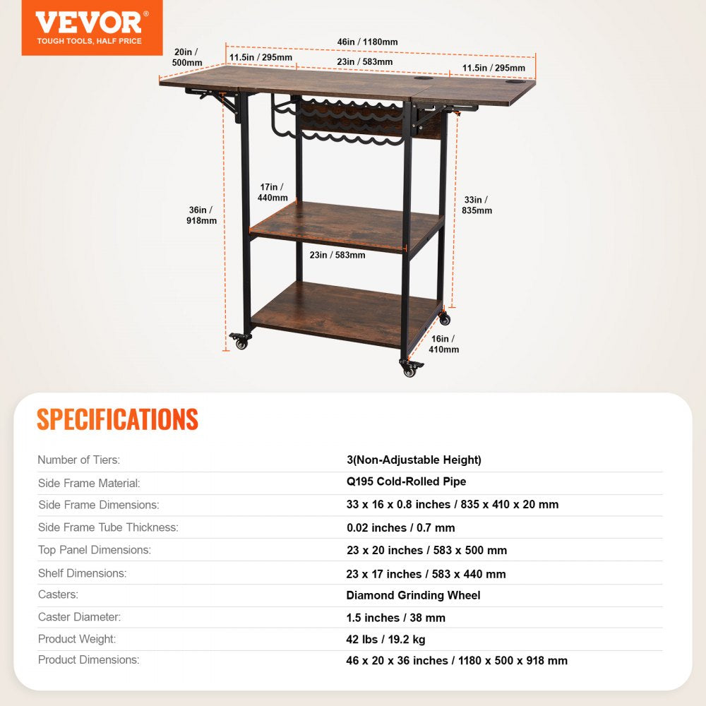 C20240613W-02 - Movable 3-Tier Heat Press Table with 18 Vinyl Holders