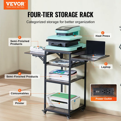C20240613W-05 - VEVOR Multi-Layer Heat Press Table with Charging Station