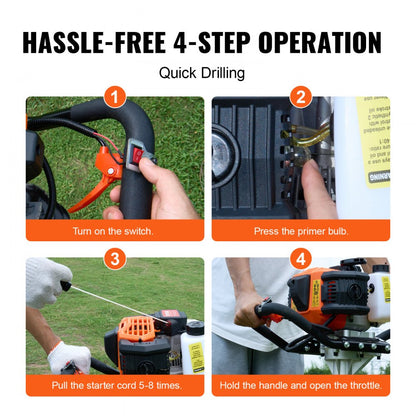 D52-F - Powerful VEVOR Post Hole Digger with Anti-Vibration Handle