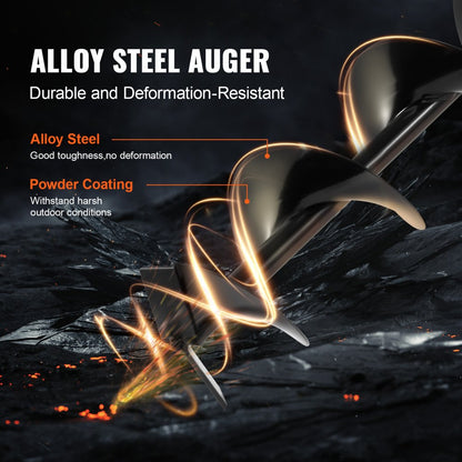 D58-A - VEVOR 63CC Post Hole Digger with 8” Bit & Comfort Grip