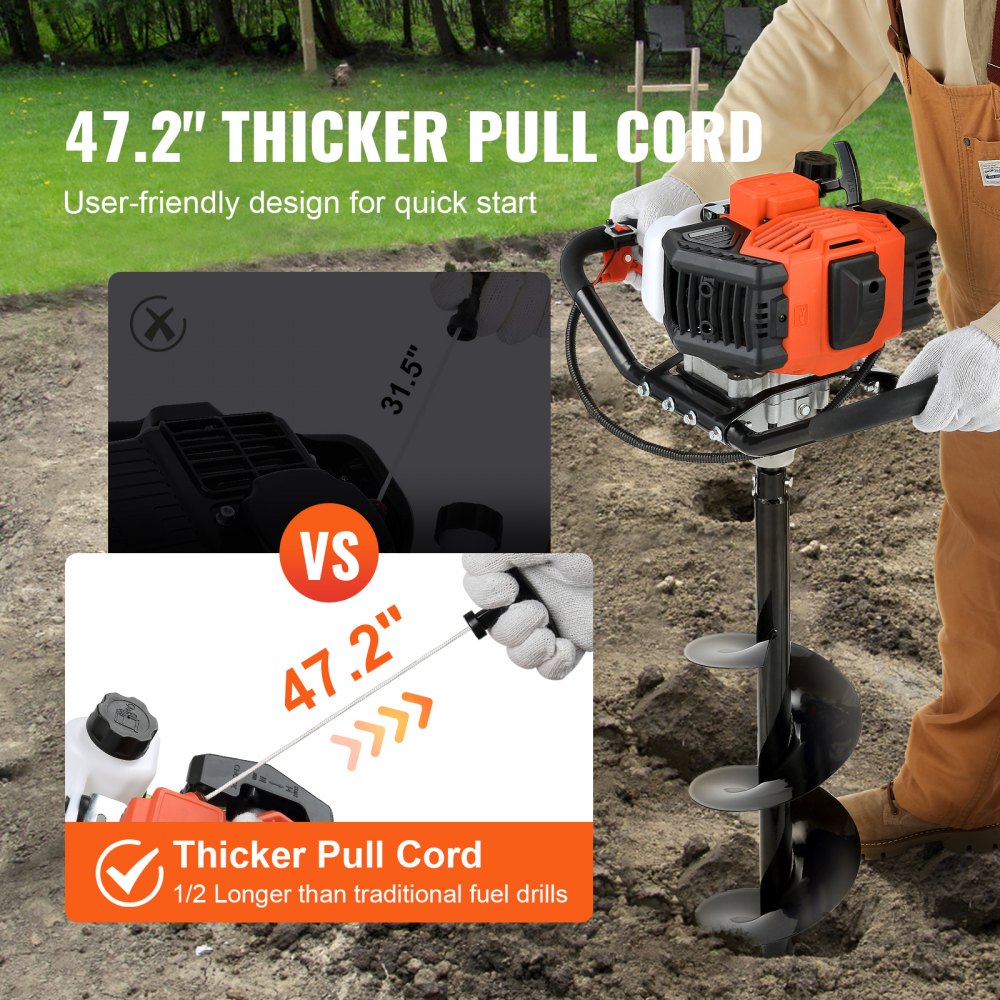D43-F - Gas-Powered Post Hole Digger for Tough Terrain, 36-Inch Depth