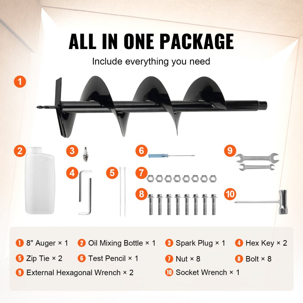D43-F - Gas-Powered Post Hole Digger for Tough Terrain, 36-Inch Depth