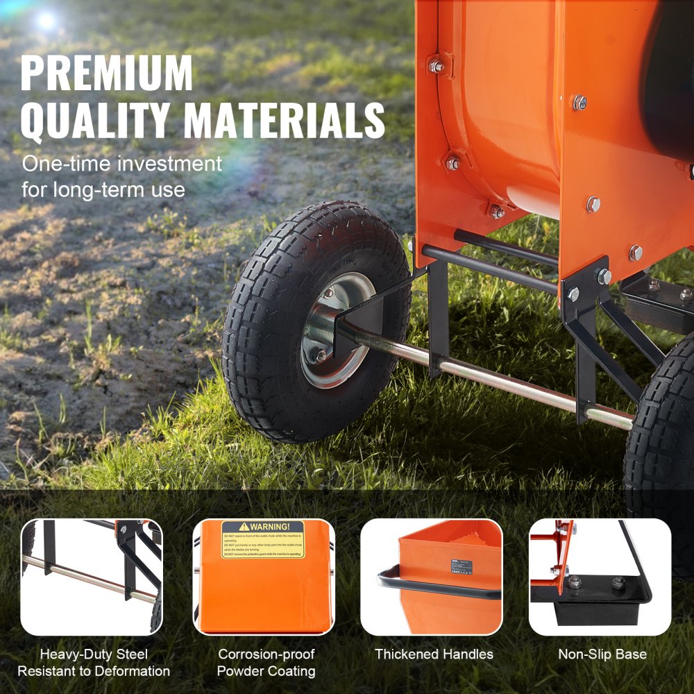 GCS400 - 420cc VEVOR Wood Chipper, 2" Cutting, Durable Steel, 87x73x136 cm