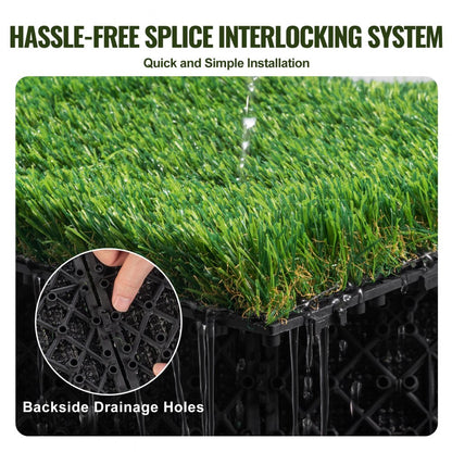 YH30*30-18 - 12"x12" Interlocking Artificial Grass Tiles for Indoor/Outdoor Use