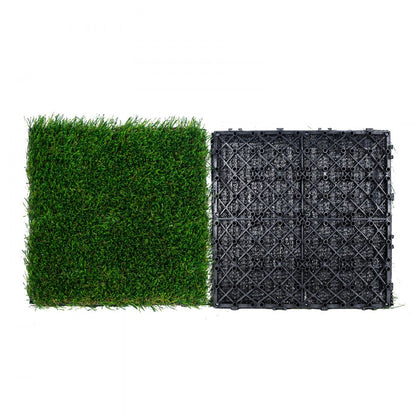 YH30*30-18 - 12"x12" Interlocking Artificial Grass Tiles for Indoor/Outdoor Use