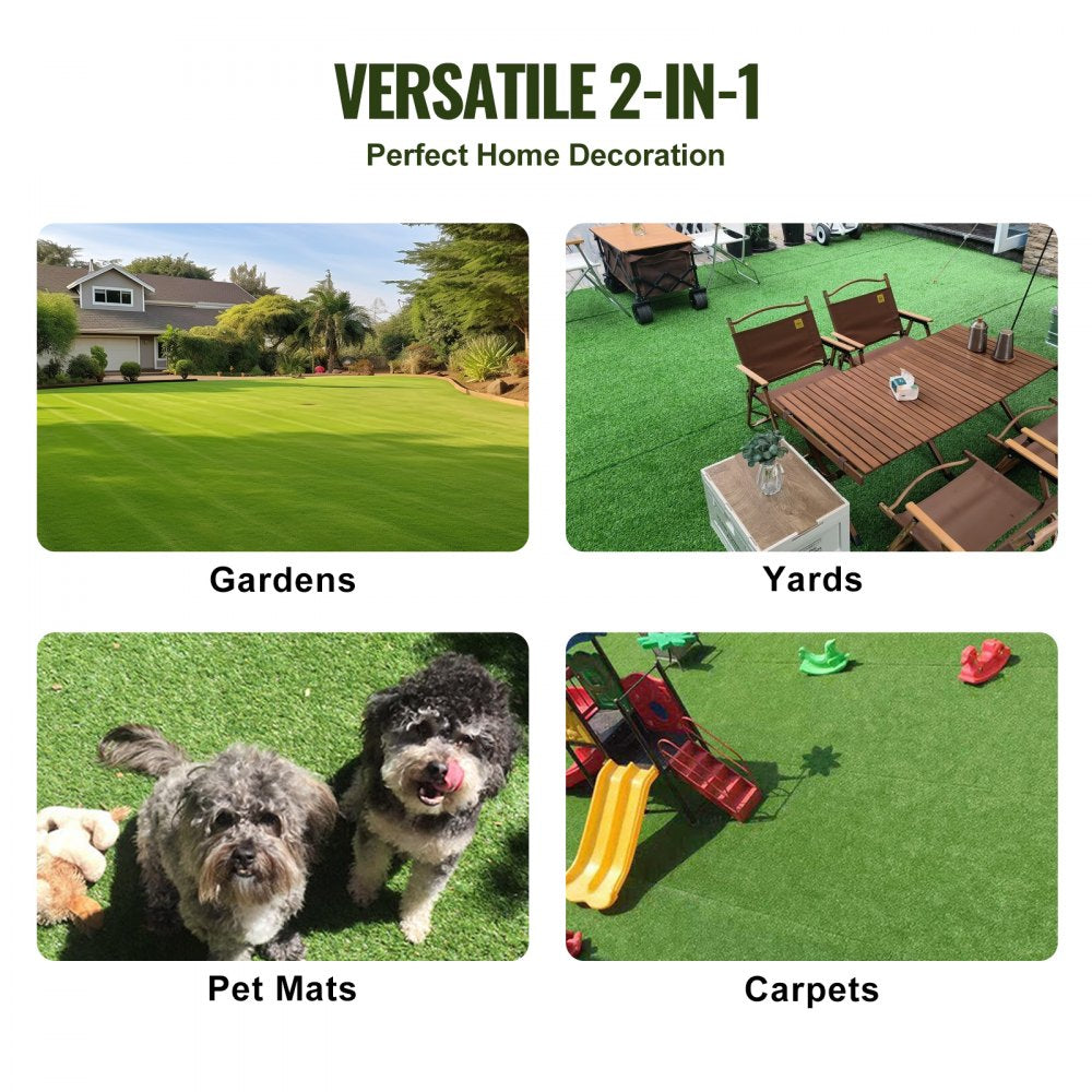 YHM-3-5 - 3x5 ft Durable Artificial Grass Rug, Soft & UV-Resistant