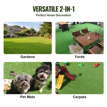 YHM-3-5 - 3x5 ft Durable Artificial Grass Rug, Soft & UV-Resistant