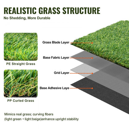 YHM-4-6 - 4x6 ft UV-Resistant Artificial Turf with High-Density Fibers