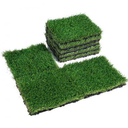 YH30*30-9 - Durable 12"x12" VEVOR Interlocking Artificial Grass Tile Set