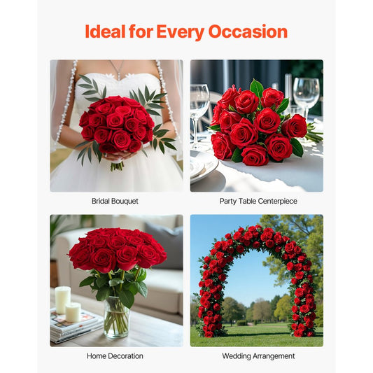 JNR-RED-500 - 500 Pcs 20" Faux Roses Bouquet for Home & Event Decor