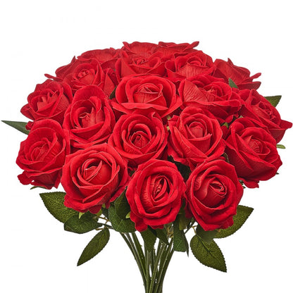 JNR-RED-500 - 500 Pcs 20" Faux Roses Bouquet for Home & Event Decor