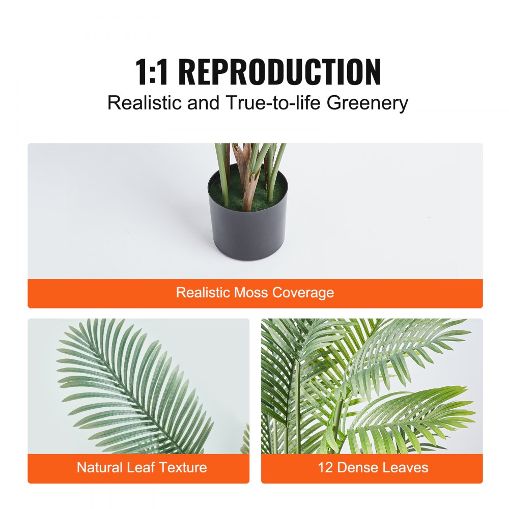 LY-SS-002 - 5FT Faux Palm Tree, Waterproof & Realistic Design