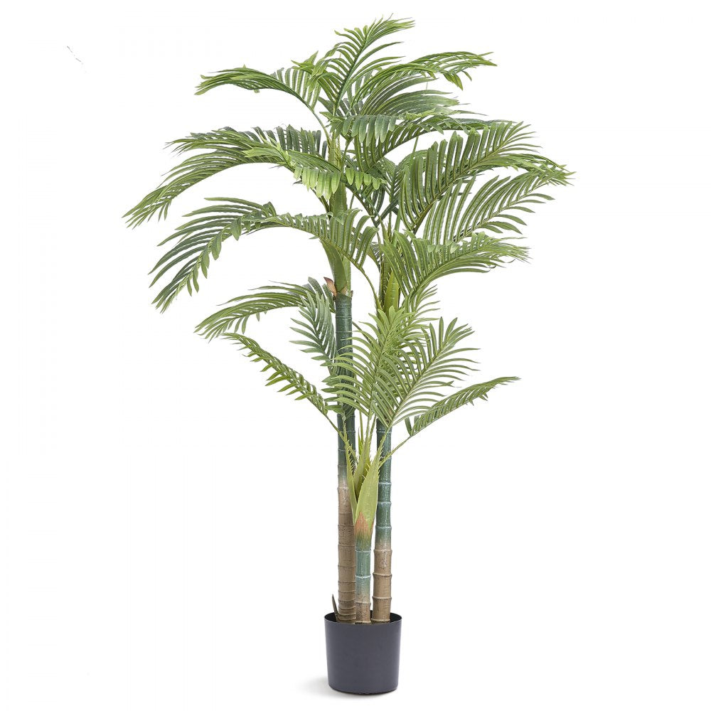 LY-SS-004 - Lifelike 4ft Gold Cane Palm Tree in Realistic Pot