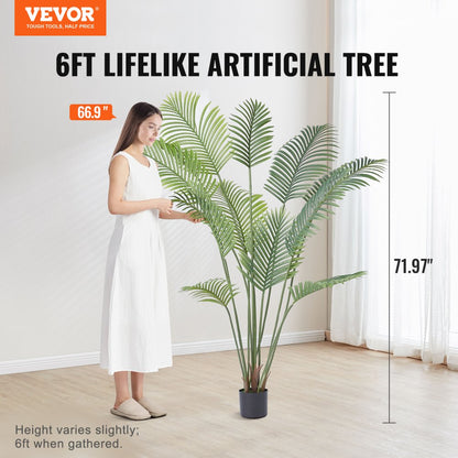 LY-SS-003 - 6FT Realistic Faux Palm Tree for Indoor/Outdoor Use