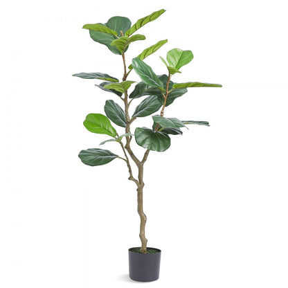 FH-QYR120 - 4FT Lifelike Fiddle Leaf Fig Tree for Indoor & Outdoor