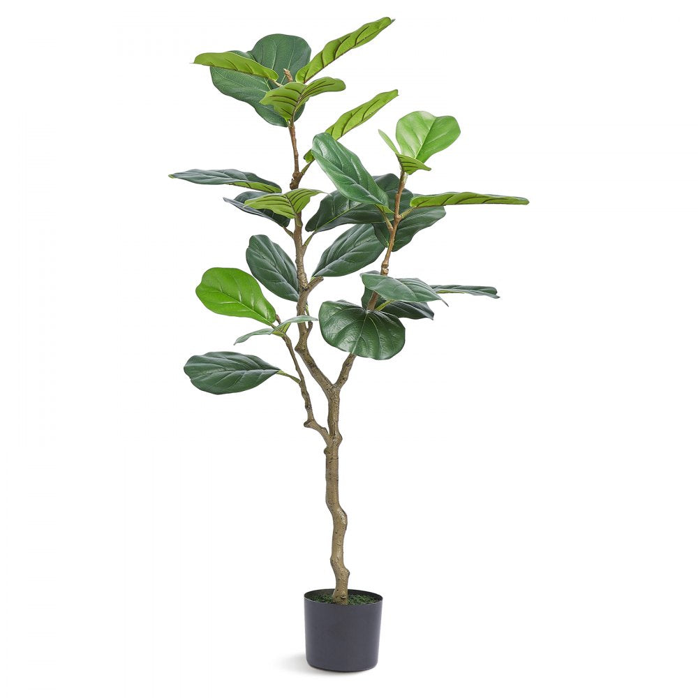 FH-QYR120 - 4FT Lifelike Fiddle Leaf Fig Tree for Indoor & Outdoor