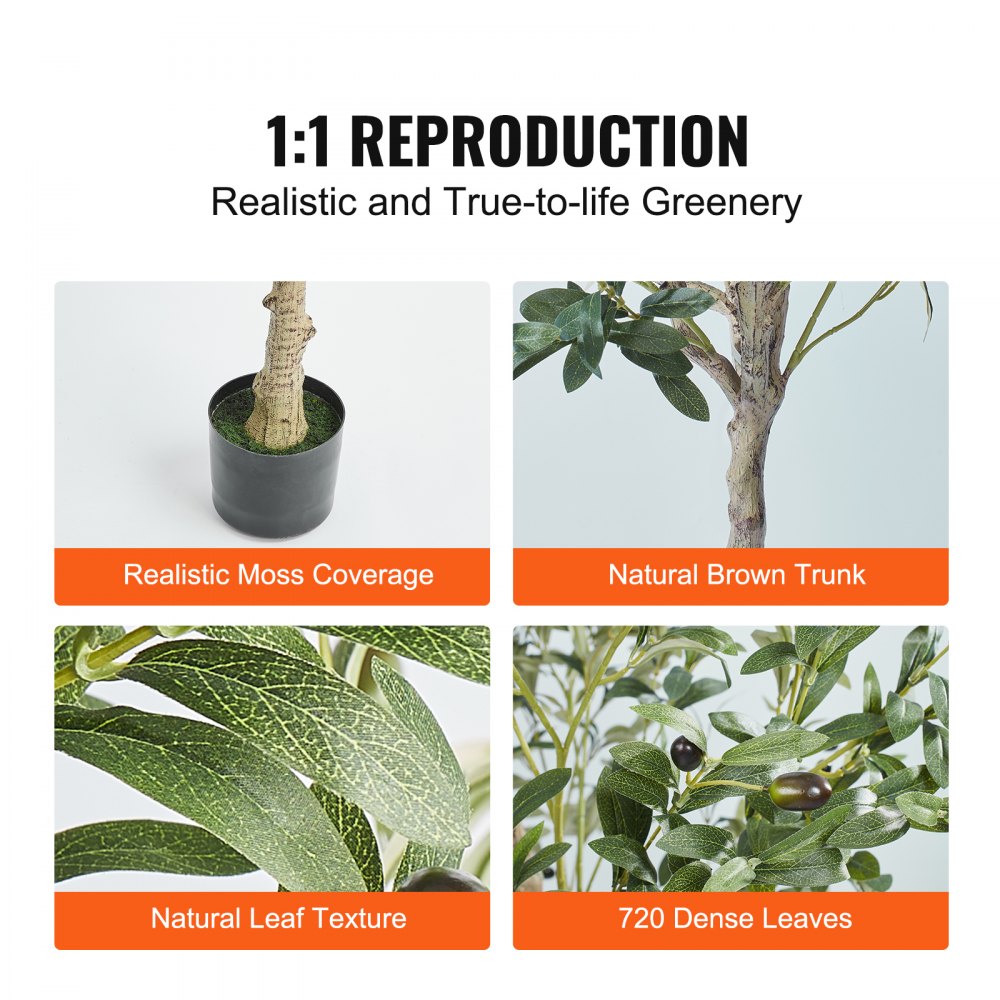 FH-GL150 - 5 FT Lifelike Olive Tree, Ideal for Indoor/Outdoor Decor