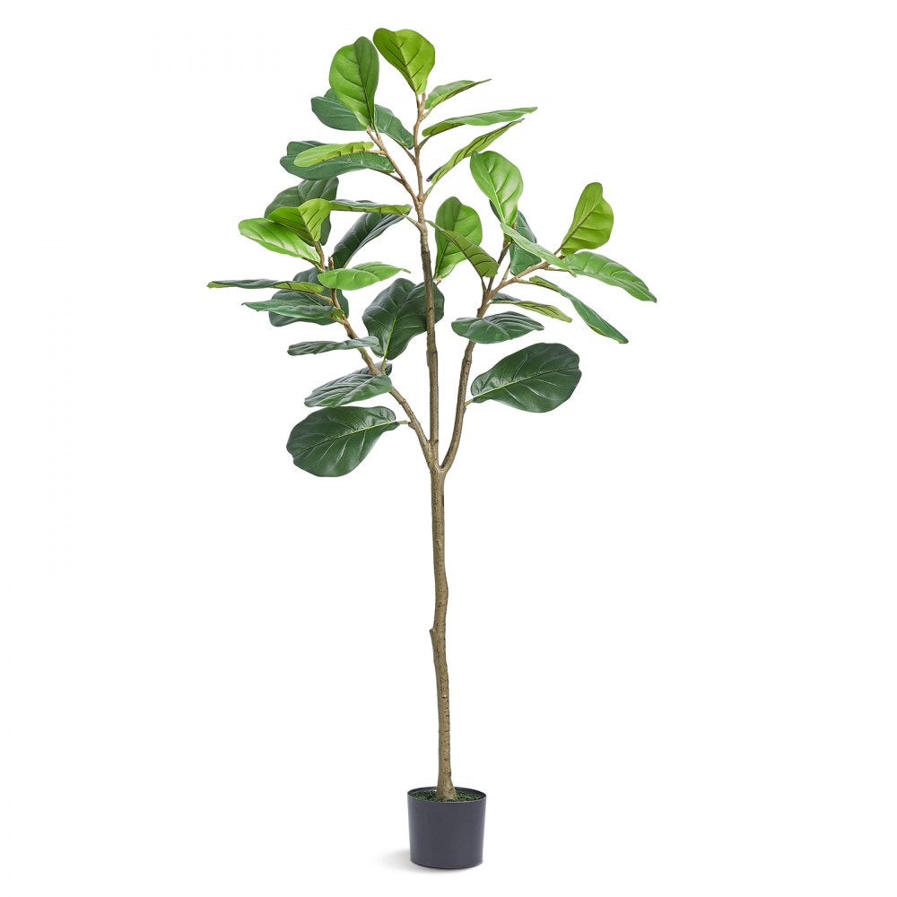 FH-QYR150 - 5ft Lifelike Fiddle Leaf Fig Tree for Indoor/Outdoor Use