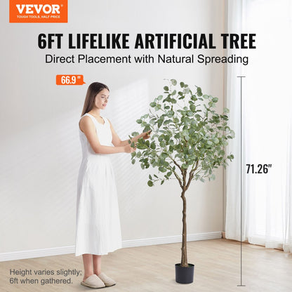 FH-YJL180 - Realistic Waterproof Eucalyptus Tree for Indoor/Outdoor Use
