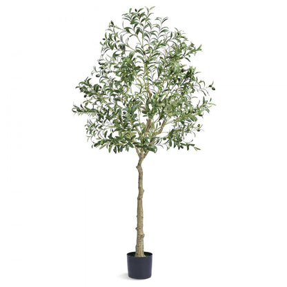 FH-GL180 - 6ft Lifelike Olive Tree - Low-Maintenance Faux Plant