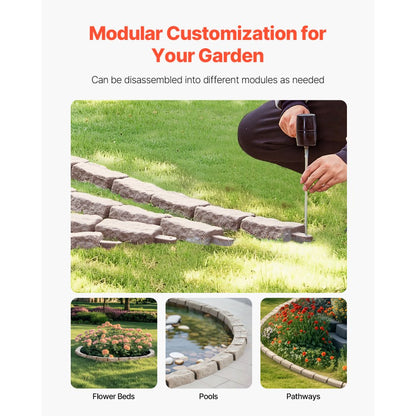 Xiaohaoweilan（HJZ） - 46.2in Fade-Resistant Stone Landscape Edging Border