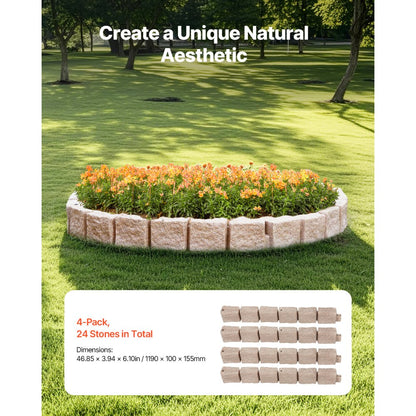 Zhonghaoweilan (HJZ) - Lifelike Faux Stone Edging for Gardens & Pathways