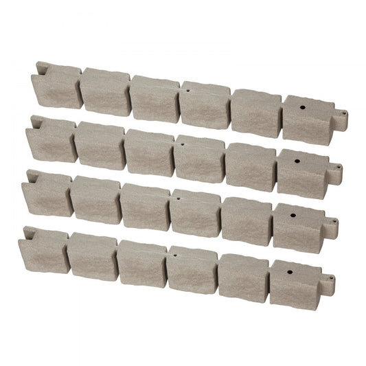 Zhonghaoweilan（LHB） - 46.8in Lifelike Stone Lawn Edging, Fade-Resistant