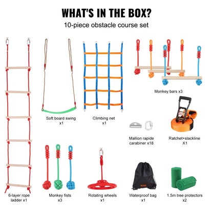 PR-010-50 - 50ft VEVOR Ninja Warrior Course for Outdoor Fun