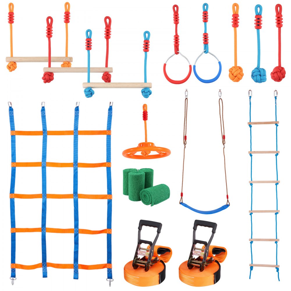 PR-012-56 - 2 x 56 ft Ninja Warrior Course for Family Fun