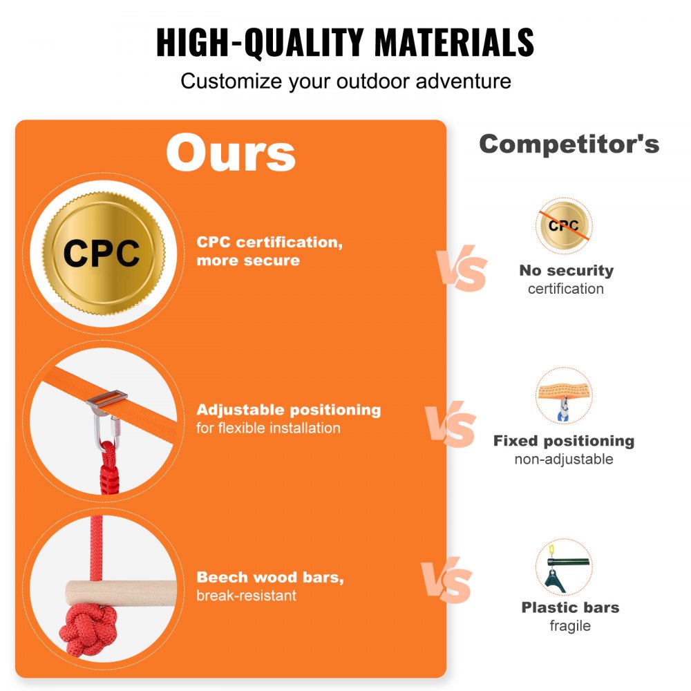 PR-012-65 - Adjustable Ninja Warrior Course 2 x 65 ft for Active Kids