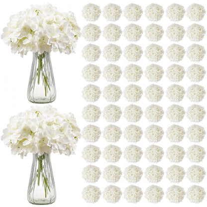 JNX002 - 205 Pcs 9.8" White Silk Hydrangeas for Elegant Decor