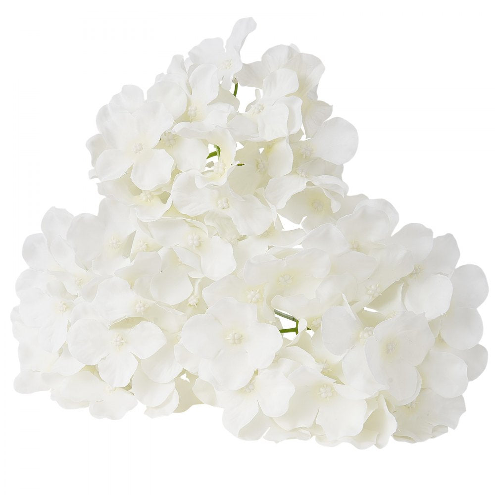 JNX003 - 305 Pcs 9.8" White Silk Hydrangea Bouquet for Weddings & Decor