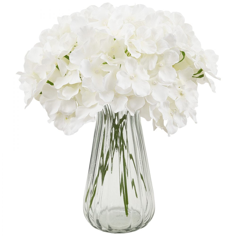 JNX003 - 305 Pcs 9.8" White Silk Hydrangea Bouquet for Weddings & Decor