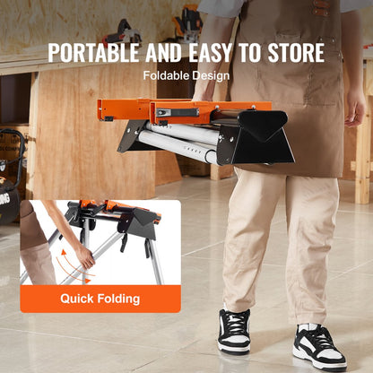 26531 - Adjustable Miter Saw Stand, 330lbs Capacity for Ergonomic Cutting
