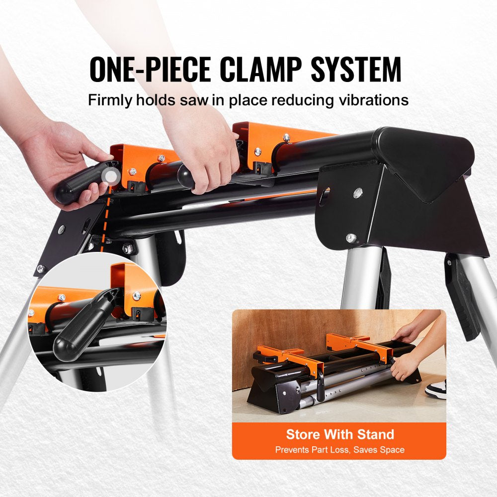 26531 - Adjustable Miter Saw Stand, 330lbs Capacity for Ergonomic Cutting