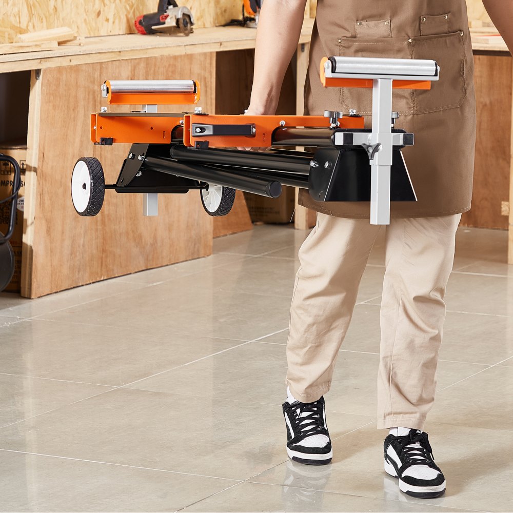 27200 - Collapsible Miter Saw Stand with Adjustable Height and Wheels
