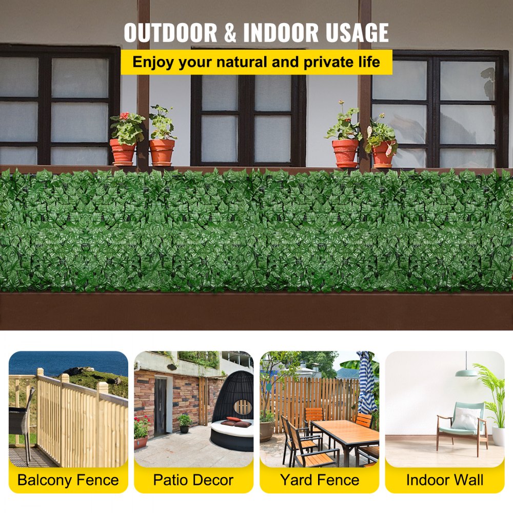 SS-SXBYZWWL-0004 - 39" x 158" Durable Artificial Ivy Privacy Screen