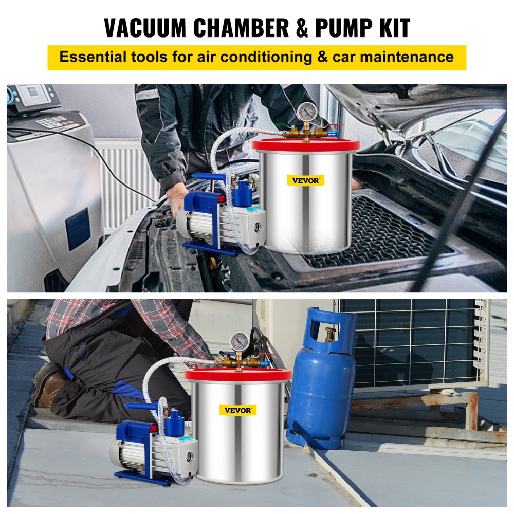RS-2 - Portable 5-Gallon VEVOR Vacuum Chamber for Degassing and Packaging