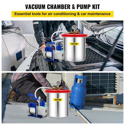RS-2 - Portable 5-Gallon VEVOR Vacuum Chamber for Degassing and Packaging