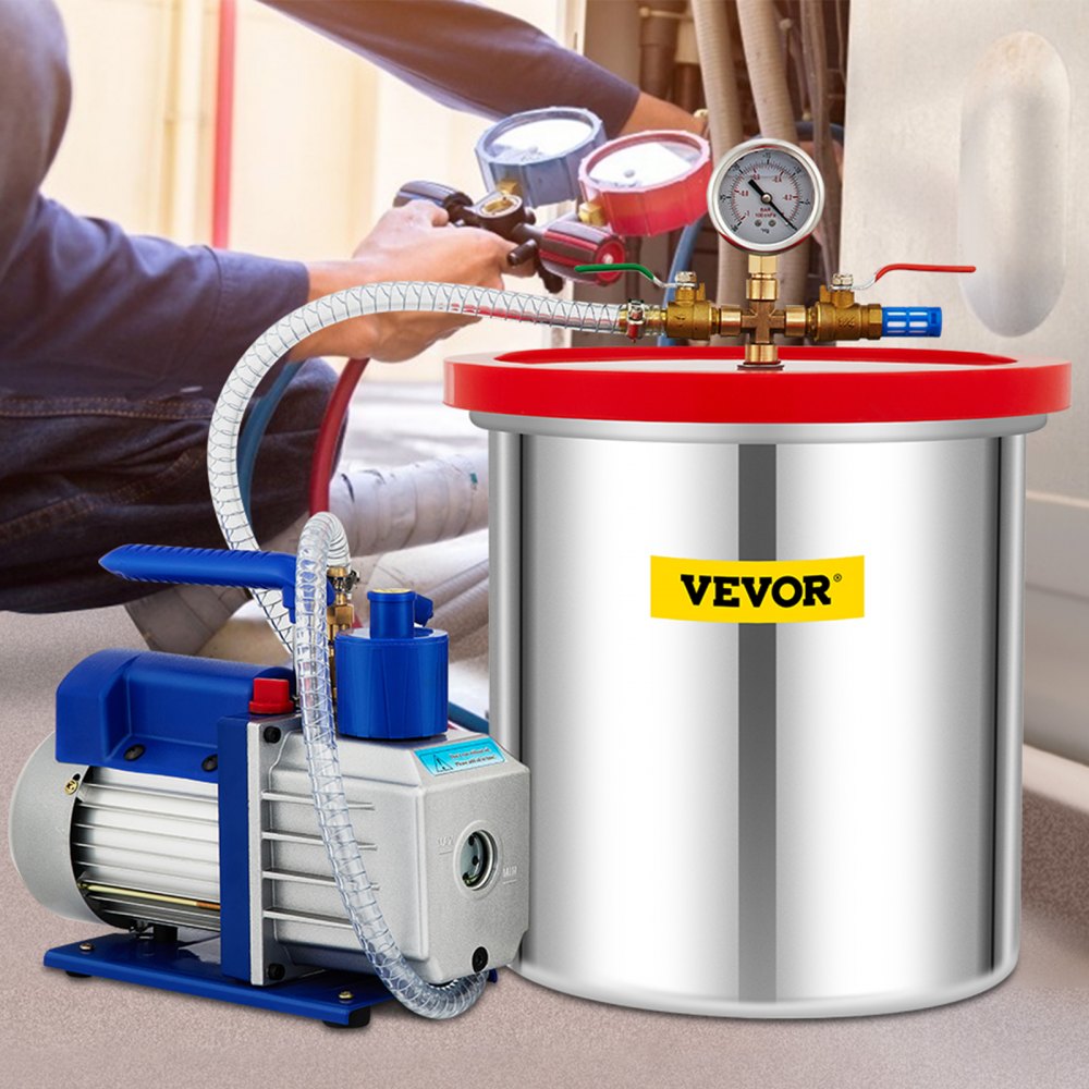 RS-2 - Portable 5-Gallon VEVOR Vacuum Chamber for Degassing and Packaging