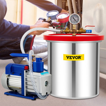 RS-2 - Portable 5-Gallon VEVOR Vacuum Chamber for Degassing and Packaging