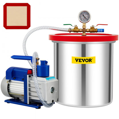 RS-2 - Portable 5-Gallon VEVOR Vacuum Chamber for Degassing and Packaging